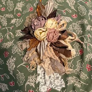 Elegant tan flower pin